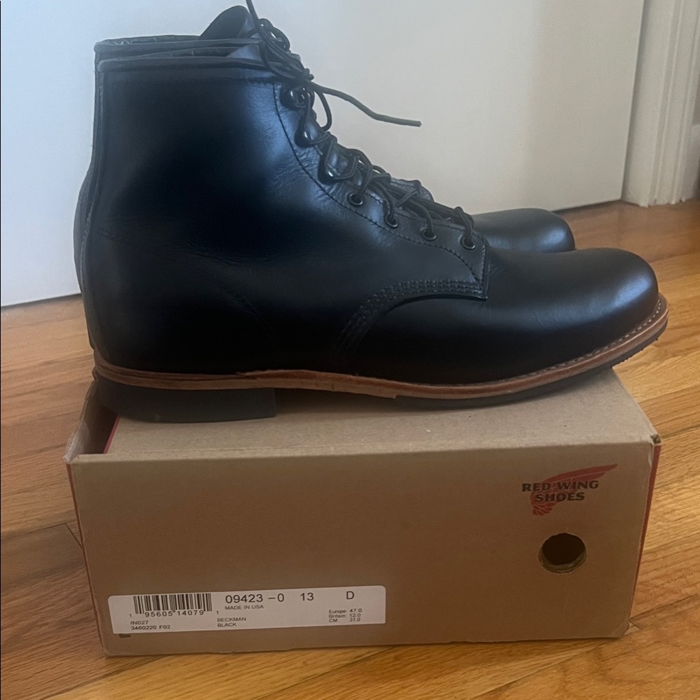 Red Wing Shoes Black Leather Beckman Heritage Boots